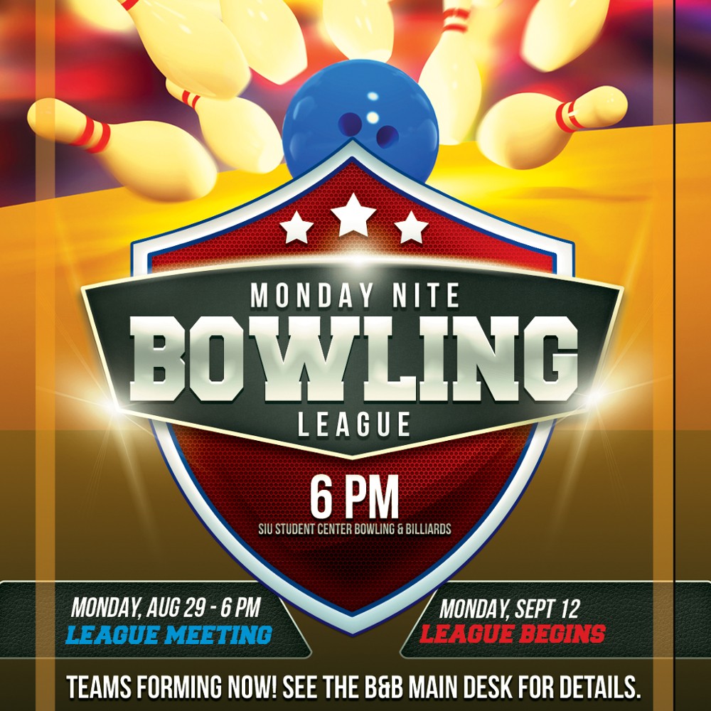 Monday Nite Bowling League - 6pm. Teams forming now! See the B&B main desk for details.