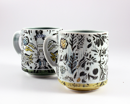 two mugs made by Stephanie