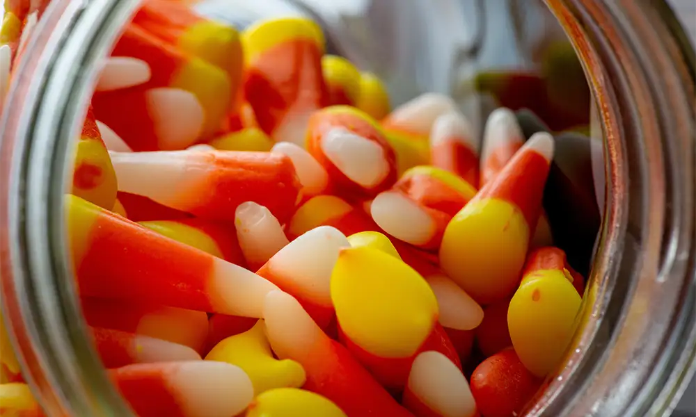 jar full of candy corns