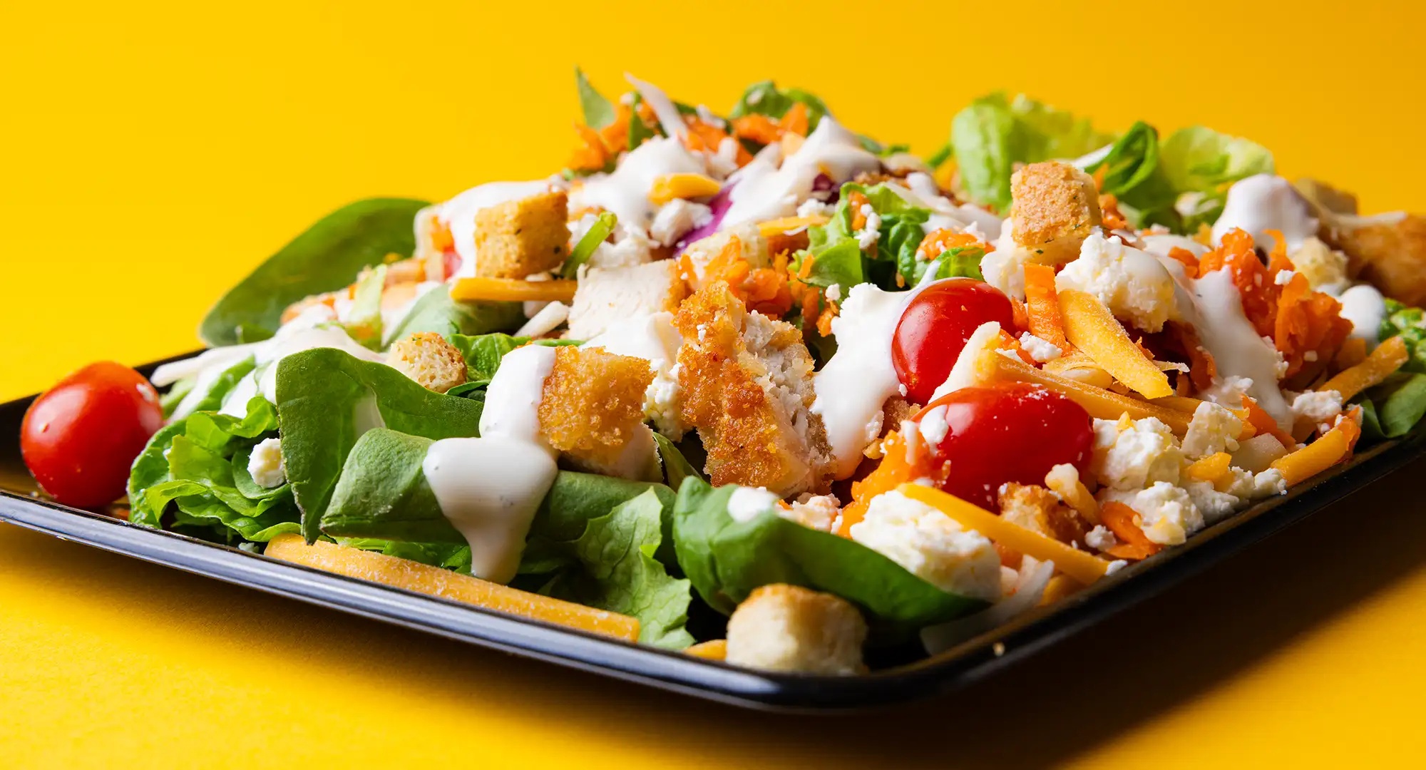 plate of tasty lookin salad from the student center
