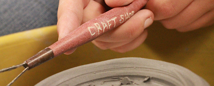Pottery Tool with Craft Shop Engraved on it