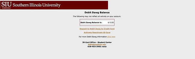 Debit Dawg Balance