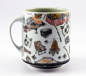 Mug with Camping designs by Stephanie Dukat