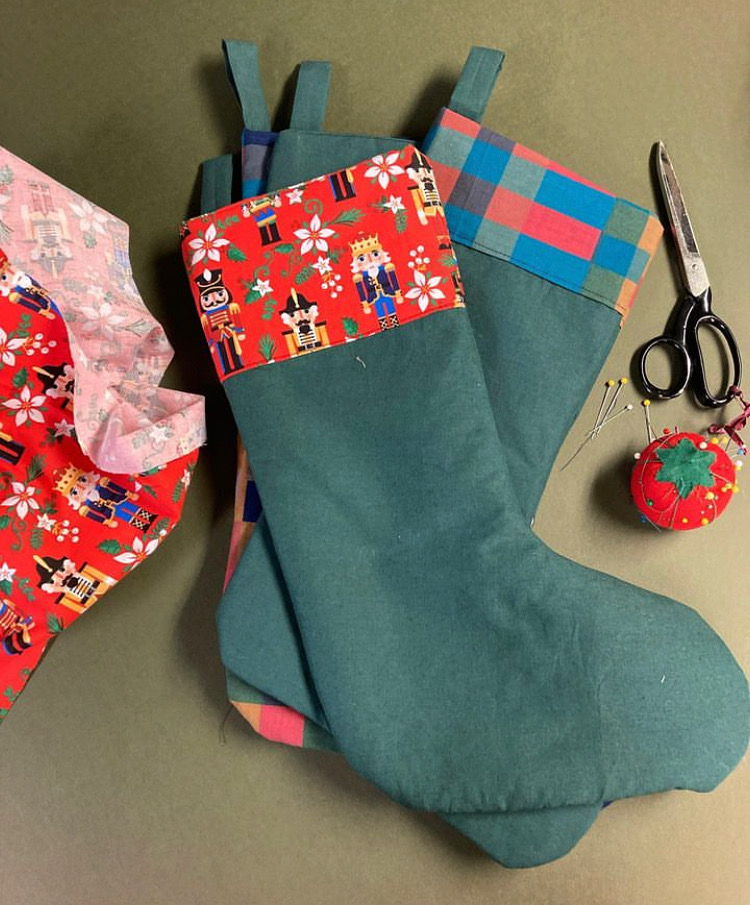 Sewn holiday stocking